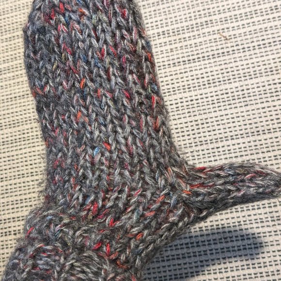 Wool Knit Marled Confetti Speckle Mittens from Roots Hand Knit - Picture 5 of 5